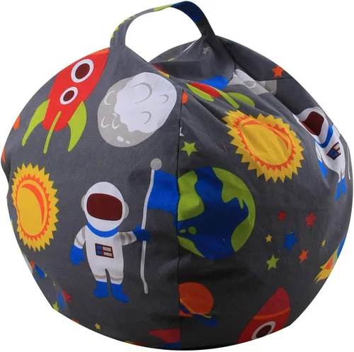 Vista 9 de LMYOVE Funda para silla puf de almacenamiento de animales de peluche para niños, juguetes de peluche organizados para niñas y niños
