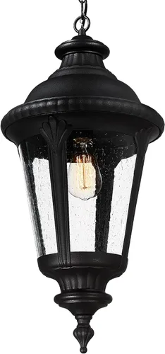 Vista 12 de Emliviar XE265B-M BK-SW - Lámpara de pared clásica negra de 24.4 pulgadas, color negro, para pasillo, base E26 de 60 W máximo, XE265B-M BK-SW
