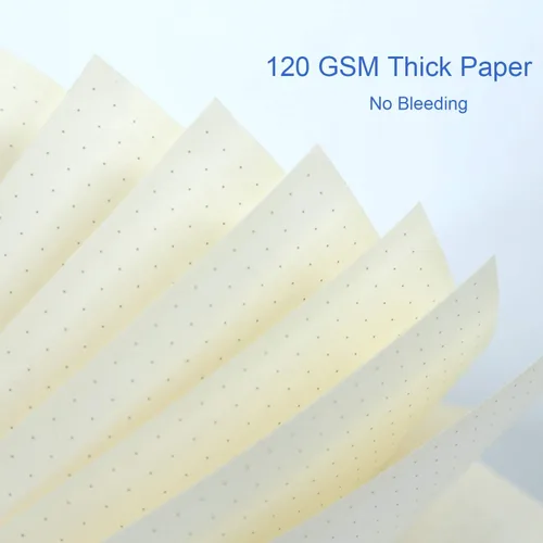 Vista 2 de Paquete de 3 cuadernos con espiral y viñetas punteadas A5 con papel grueso de 120 gsm, cuaderno de cuadrícula de puntos con espiral con tapa dura