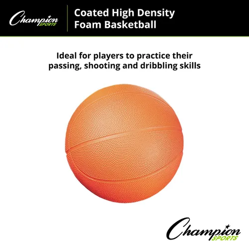 Vista 5 de Champion Sports Baloncesto de espuma de alta densidad recubierto, naranja