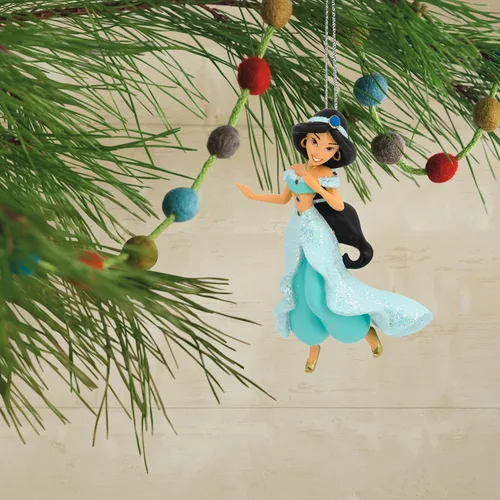 Vista 5 de Hallmark Adorno navideño de la Princesa Jasmine de Aladdin de Disney