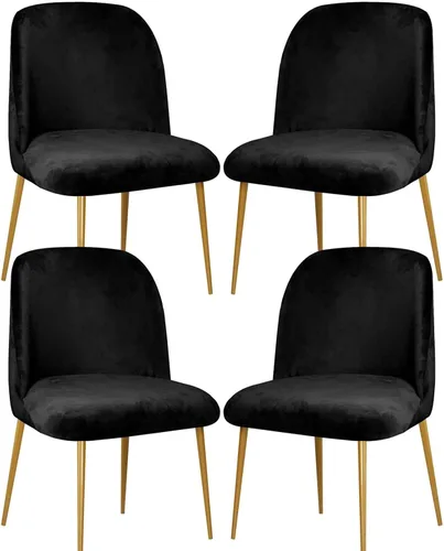 Vista 29 de Juego de 2 fundas superelásticas para sillas de comedor de 2/4/6, funda de terciopelo para sillas modernas de mediados de siglo, funda de silla sin