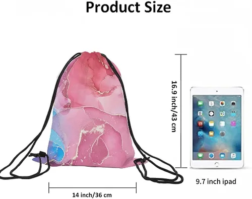 Vista 6 de Notas musicales Bolsas con cordón Mochila Bolsa de gimnasio Bolsa con cordón, Multi-a153, Mochilas de viaje