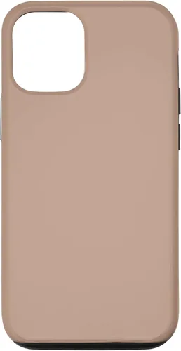 Vista 25 de iPhone 11 Pro Max Pastel Nude Beige Mate Simple Marrón Color Art Case