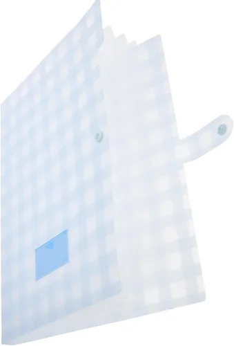 Vista 3 de Carpeta para archivos, azul, A6, A4, portátil, fácil de usar, organiza papel