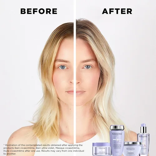 Vista 3 de KERASTASE Blond Absolu Cicaplasme - Suero para el cabello protector contra el calor, para cabello aclarado, resaltado y gris, fortalece y nutre