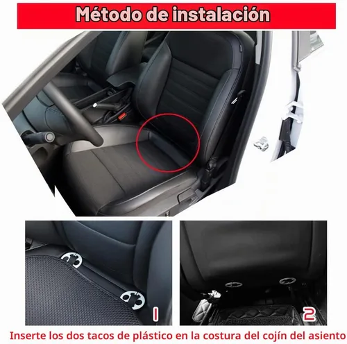 Vista 6 de Cojín de asiento de coche extra grande de 19.5 pulgadas para asiento de coche CCar sentado durante mucho tiempo, cojín cómodo y transpirable 1pcs