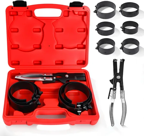 Vista 9 de MR CARTOOL Herramienta de compresor de anillo de pistón, juego de compresor de anillo de pistón del motor con 6 anillos de pistón