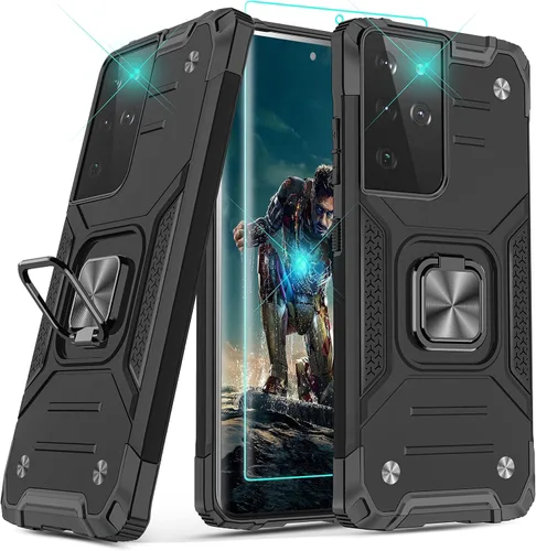 Vista 43 de YmhxcY Funda para Galaxy Note 8, funda para Galaxy Note 8 con protector de pantalla curvado 3D, fundas de grado armadura con soporte giratorio