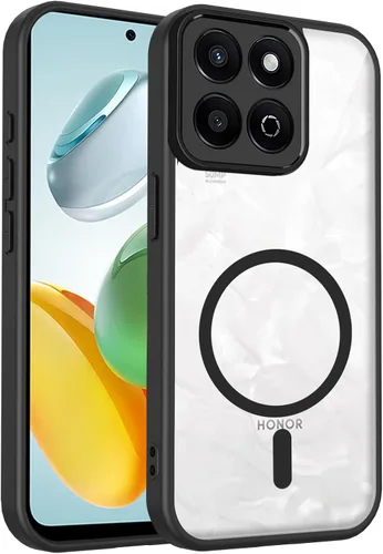 Vista 149 de Funda magnética transparente compatible con Xiaomi 17T, color negro 2 en 1 PC + TPU cubierta de teléfono a prueba de golpes, carcasa protectora