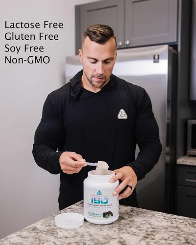 Vista 4 de Core Nutritionals ISO, 100% microfiltrado, cero rellenos artificiales, aislado de proteína de suero de leche de 0.88 onzas, 80 porciones