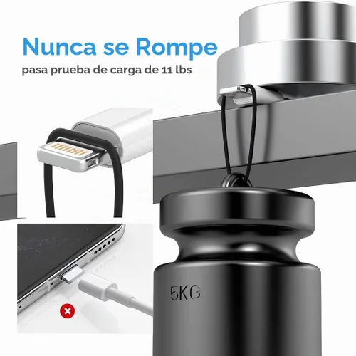 Vista 3 de Cargador para iPhone [certificado Apple MFi], paquete de 2 cables Lightning rápidos de 6 pies para cable largo, cable de carga Apple para iPhone