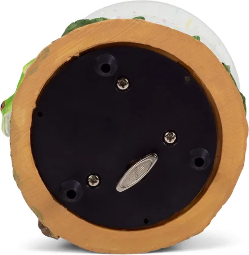 Vista 5 de Elanze Designs Juguetón verde árbol rana figura de mesa hojas de tronco de salto de bosque, 3.93 pulgadas (3.53 pulgadas) resistente con purpurina