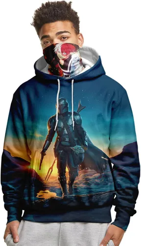 Vista 5 de ghiurpc Sudaderas con capucha con estampado de anime para hombre, moda de otoño, sudadera con capucha para hombre, ropa estética