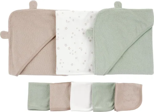 Vista 12 de Simple Joys by Carter's Juego de toallas y paños unisex de 8 piezas para bebés, paquetes múltiples
