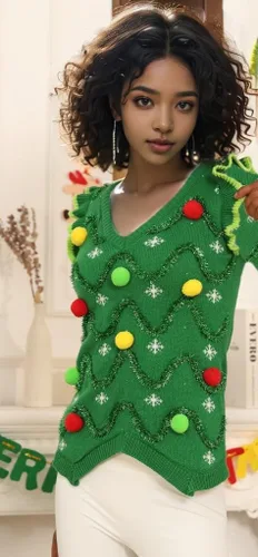 Vista 24 de v28 - Suéteres feos de Navidad variados, para mujer, suéter de punto con diseño de reno feliz