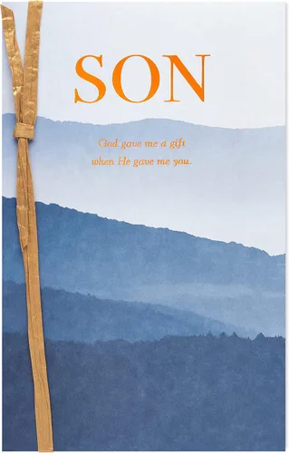 Vista 5 de American Greetings Tarjeta de cumpleaños religiosa para hijo (Bendición en mi vida)