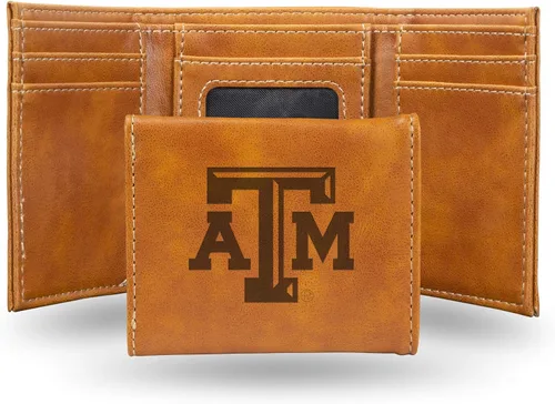Vista 110 de NCAA Rico Industries - Billetera triple grabada con láser, con grabado láser, accesorio para hombre