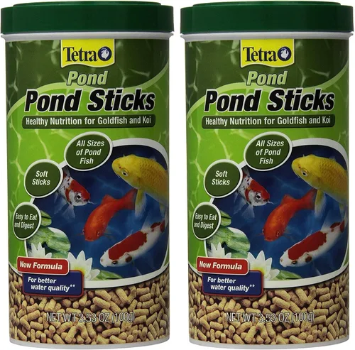 Vista 12 de Palos de estanque TetraPond, alimento para peces de estanque, para peces dorados y Koi, 1.72 libras Healthy Daily Diet For All Pond Fish, Easy To