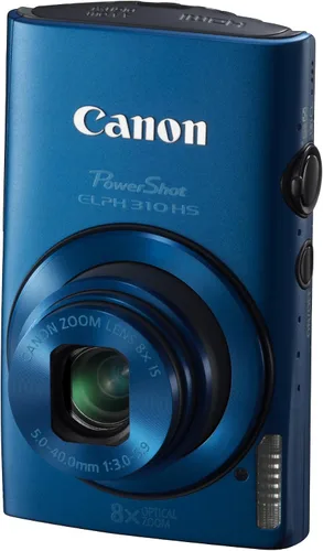 Vista 4 de Canon PowerShot ELPH 310 HS 12.1 MP CMOS Cámara digital con lente de zoom óptico gran angular 8x y video HD completo de 1080p (azul)
