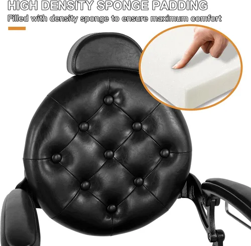 Vista 8 de Artist hand Silla de peluquero retro Sillas de peluquería de alta resistencia Silla de salón vintage Silla reclinable hidráulica Silla reclinable