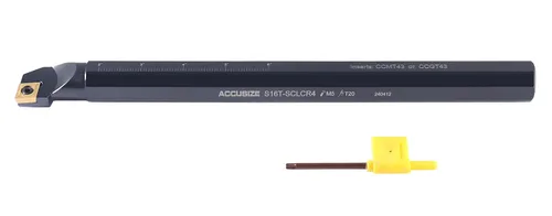 Vista 11 de Accusize Industrial Tools 1-1/2'' por 14'' de longitud total, barra de estuario indexable RH SCLCR con insertos de carburo CCMT432, P252-S415