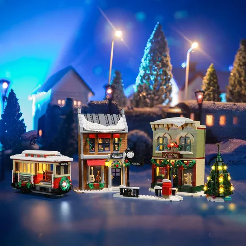 Vista 3 de LIGHTAILING Luz para Lego-10308 Christmas-High-Street - Kit de iluminación LED compatible con el modelo de bloques de construcción Lego - NO