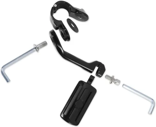 Vista 3 de XFMT - Estribos de color negro mate para motocicleta, 1.25 pulgadas, incluye kit de montaje