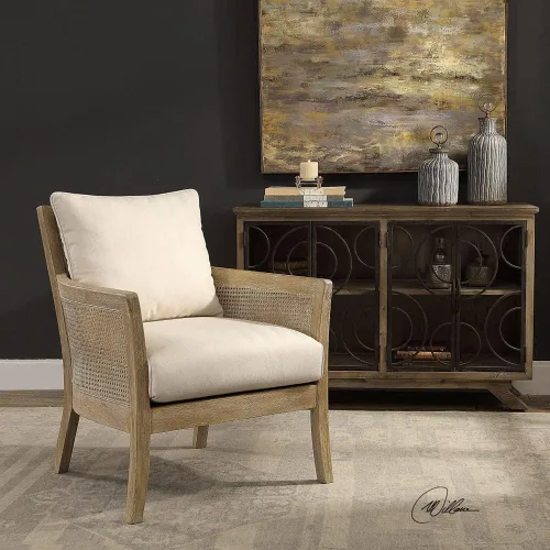 Vista 2 de Uttermost Sillón de ratán natural Encore