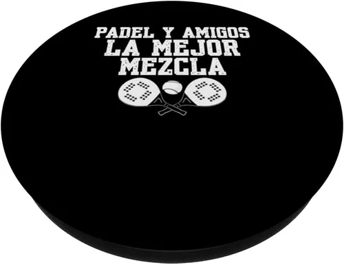 Vista 2 de Padel Y Amigos La Mejor Mezcla Paleta Pádel PopSockets Adhesivo PopGrip