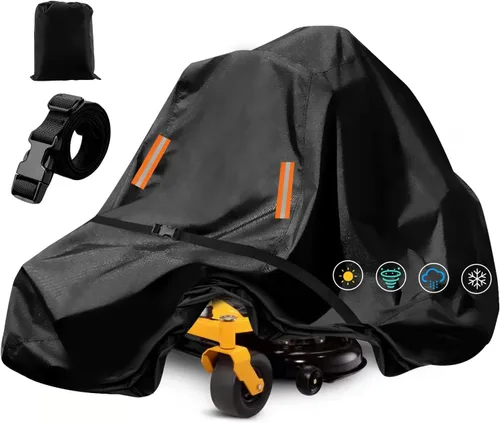 Vista 11 de Funda para cortacéspedes de montar impermeable para exteriores, fundas resistentes para tractor 600D anti-UV, ajuste universal para plataformas