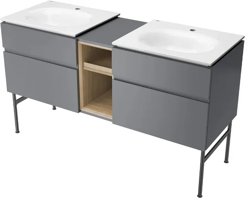 Vista 10 de Studio S - Tocador de baño con doble cajón de 24 pulgadas