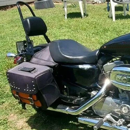 Vista 7 de ECOTRIC Respaldo tubular desmontable para pasajero compatible con Harley Sportster XL883C 883R XL1200R 1200C 1200S XLH883 XLH1200 de 2004