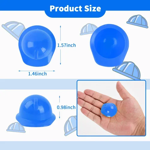 Vista 2 de Miniature Construction Hat 25Pcs, Mini Construction Doll Hats Plastic Miniature Bottle Topper Hats for Party