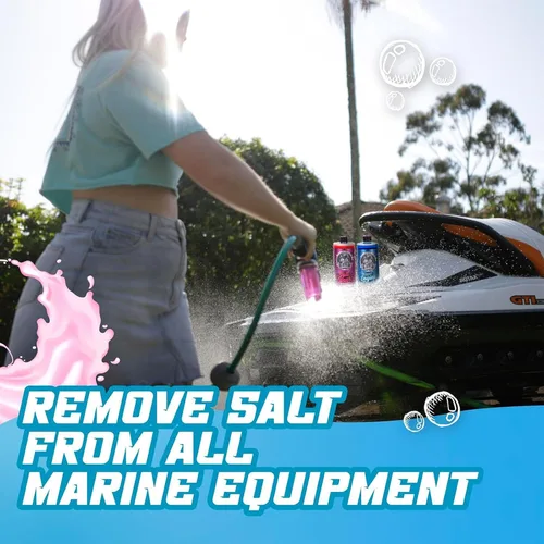 Vista 8 de Salty Captain - Removedor de sal espumoso para limpiar y quitar sal de barcos y automóviles, evita la corrosión del agua salada en esquís marinos