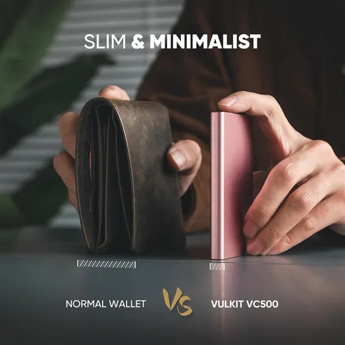 Vista 87 de VULKIT Cartera delgada minimalista para tarjetas VC500 VC500C, Rosado, Minimalista