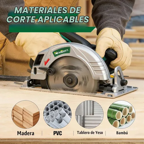 Vista 4 de Sierra circular eléctrica de 1450 W, hoja de 1 × 7-1/4 ", 4500 RPM