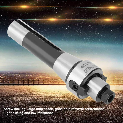 Vista 2 de R8 Fmb22 Shank Face Mill Arbor R8 Face Mill R8 Fmb22 7 16 20Unf Face End Mill Cutter con corte bajo para material múltiple