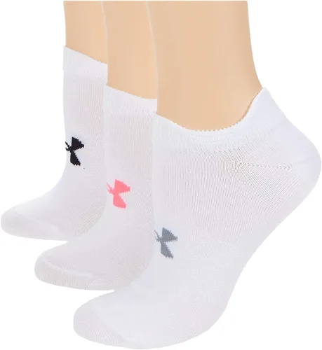 Vista 16 de Under Armour womens Essential 2.0 Lightweight No Show Socks, 6-pairs (002) Negro / Blanco