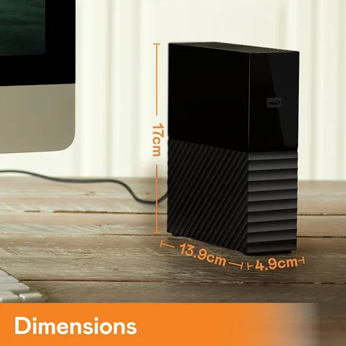 Vista 2 de WD Disco duro externo My Book Desktop de 22 TB, USB 3.0, HDD externo con protección por contraseña y software de respaldo - WDBBGB0220HBK-NESN