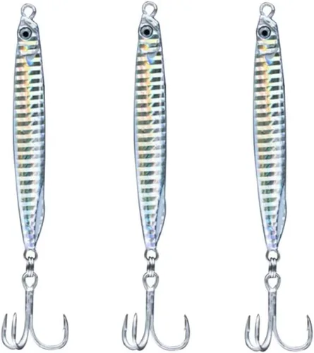 Vista 14 de Señuelos de pesca de agua salada, plantillas de pesca, cucharas de pesca para lubina, pompano, caballa española, pescado azul