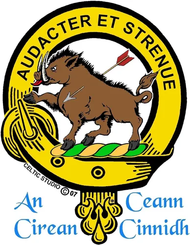 Vista 2 de Pollock Scottish Clan Crest Badge Sporran
