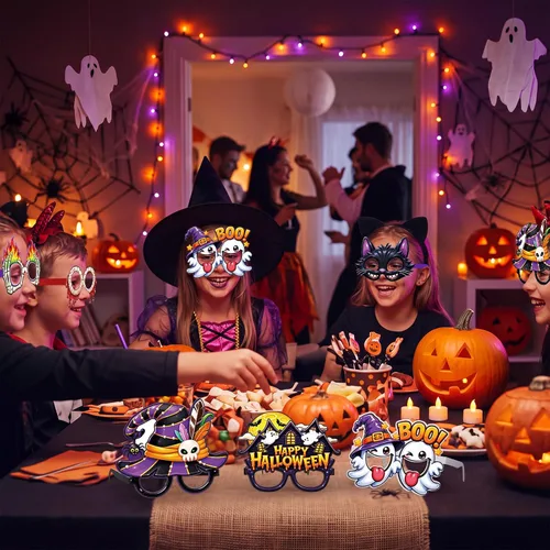 Vista 7 de Vinsot Paquete de 32 divertidos vasos de papel de Halloween para decoración