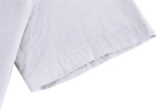 Vista 7 de Ryannology Guayabera - Camisas de lino de manga corta con botones para hombre, estilo casual, playa, campamento cubano, camisa mexicana para hombre