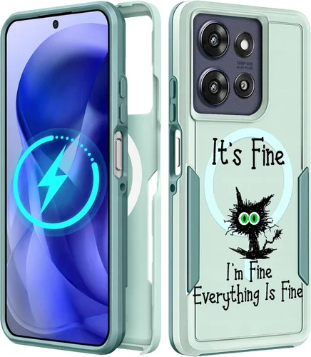 Vista 163 de Funda para Moto G 5G 2024 – Compatible con MagSafe para mujeres y niñas, bonita funda protectora magnética para teléfono, diseño femenino Kawaii