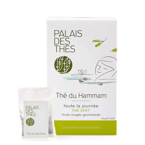 Vista 6 de Palais des Thés - Té verde Alizes Winds - Melocotón y Azahar - Bolsas de té premium, sirve 20 tazas