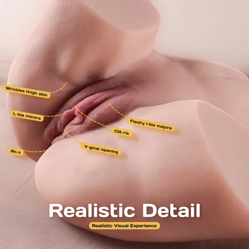 Vista 3 de Coños sexuales de bolsillo para hombres, masturbador masculino, juguetes sexuales realistas para adultos, carne de 4.5 libras Stroker Culo 3D suave