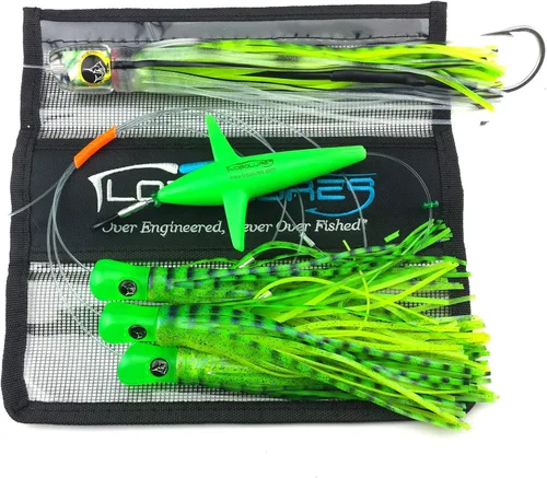 Vista 2 de Lobo Lures #200 Mahi-Mahi Slayer - Cadena mágica pelágica de margaritas Marlin y atún señuelo de arrastre de uretano fabricado en Estados Unidos