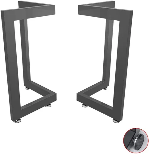 Vista 10 de Patas ajustables para muebles de hierro forjado, patas de mesa en forma de V, para escritorio, mesa de reunión, mesa de comedor, mesa de mesa/pie
