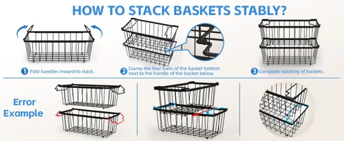 Vista 9 de 4 paquetes de contenedores organizadores para congelador (14.6''L X 7.1''W X 5.2''H) Adecuados para congeladores horizontales de 5-7 pies cúbicos.